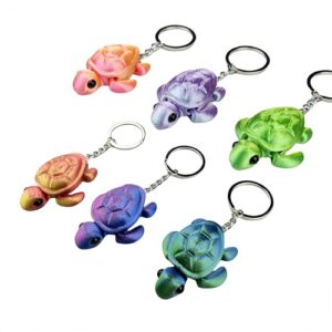 SIPWATE 6 Piece Turtle Keychain