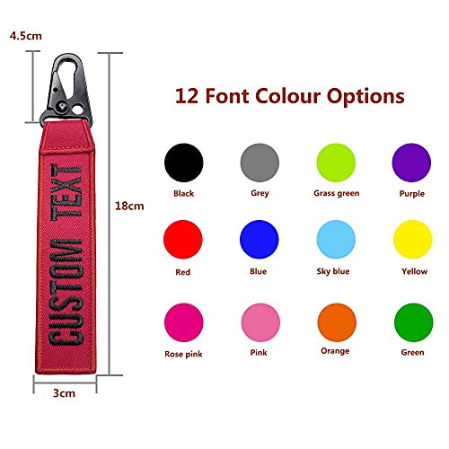 Graceful life Personalized keychain, custom name number tag, key ring accessories, embroidery… - Image 2