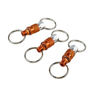 Freeman KEYQC3 Pull Apart Coupler Keychain with 2 Split Rings, 3 Pack,unisex