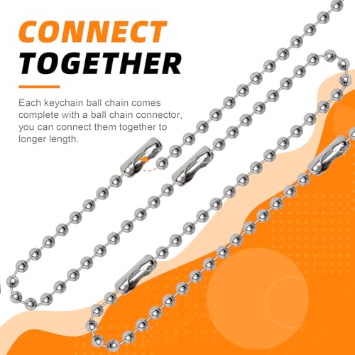Hapy Shop 200 pcs 100 mm Long Bead Connector Clasp Ball Chains… - Image 4