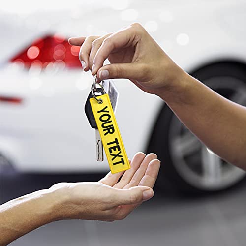 mvcen Personalized Keychain, Embroidery Keychain Double Side Custom Key Tag Customized Key… - Image 4