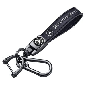 Genuine Leather Car Key Chain for Mercedes Benz AMG A