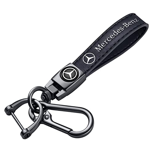 Genuine Leather Car Key Chain for Mercedes Benz AMG A