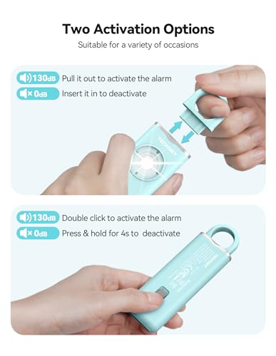TECKNET Rechargeable Personal Safety Alarm for Women, 130dB Self Defense Keychain Alarm… - Image 4