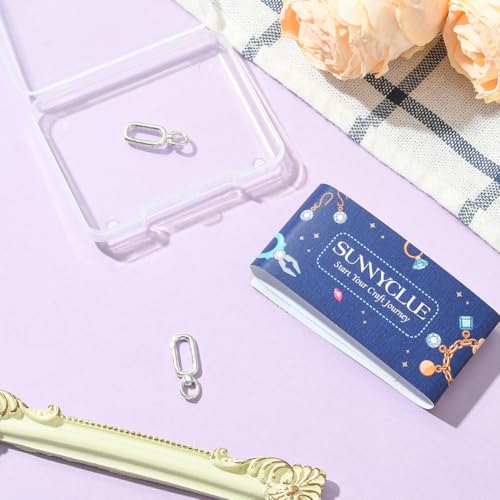 SUNNYCLUE 1 Box 2Pcs 925 Sterling Silver Key Chain Rings Oval Keychain… - Image 7