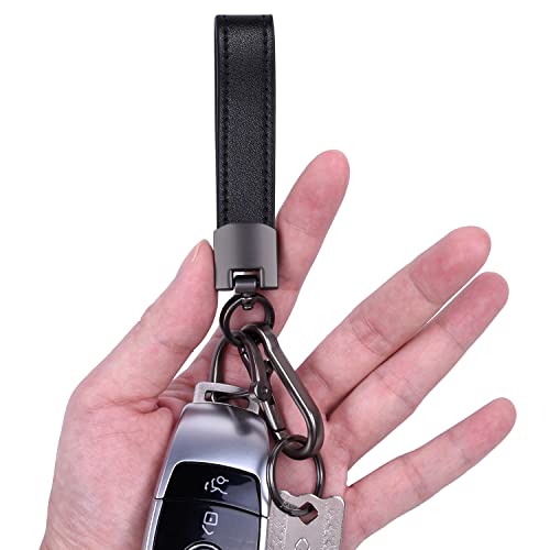 Wisdompro Genuine Leather Car Keychain, Universal Key Fob Keychain Leather Key Chain… - Image 4