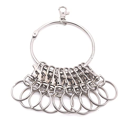 luzen 1PC Portable Metal Ring Key Organizer Holder with Swivel Clasps Janitor…