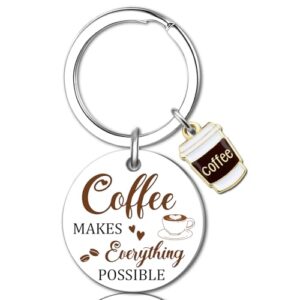 OWIGIU Coffee Lover Gifts for Women Men Coffee Keychain Accessories Barista Gifts…
