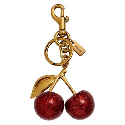 Coach Women's Resin Cherry Bag Charm Key Chain, Red Apple, One Size