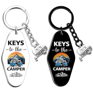 2 PCS Camper Keychain Camper Must Haves Camping Accessories for RV Campers…