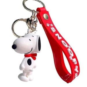 TCB Creations Snoopy's The Dog Cartoon 3D Character Silicone Charm Keychain, osfm