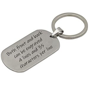 good goods Personalized Customize Inspirational Keyring Stainless Steel Dog Tag Name Keychain,Engraved…