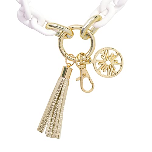 Lilly Pulitzer Chain Link Keychain Bracelet, Keychain Wristlet with Tassel, Cute Key… - Image 2