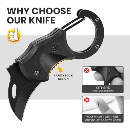 FUNBRO Small Pocket Knife Gift for Men, Keychain Box Cutter with 1.34inch… - Image 2