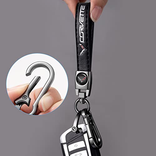 TACOMA Genuine Leather Car Key Chain for Corvette C4 C6 C5 C7… - Image 3