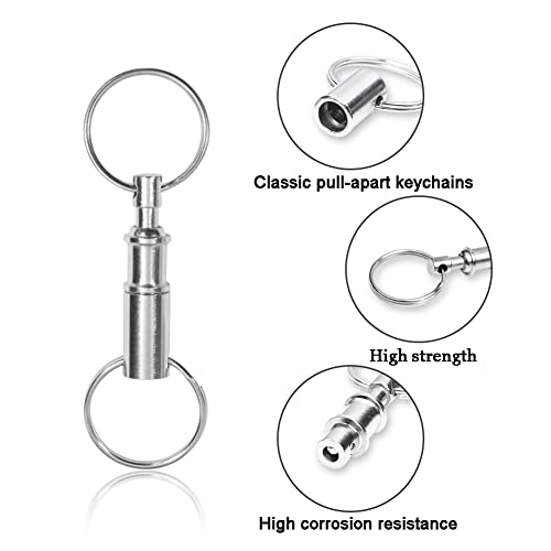 CooBigo 3 Pack Quick Release Detachable Keychain Dual Pull Apart Key Chain… - Image 6