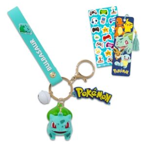 Nintendo Bulbasaur Keychain Bundle ~ Deluxe Silicone 3D Character Figure Pokemon Keyring…