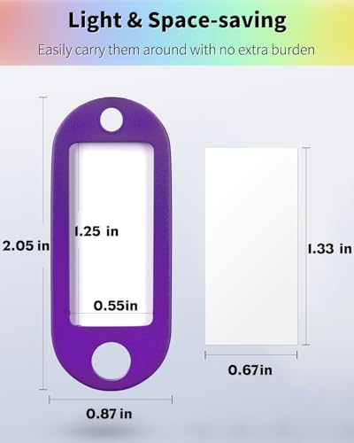 Uniclife 40 Pack Tough Plastic Key Tags with Split Ring Label Window,… - Image 3