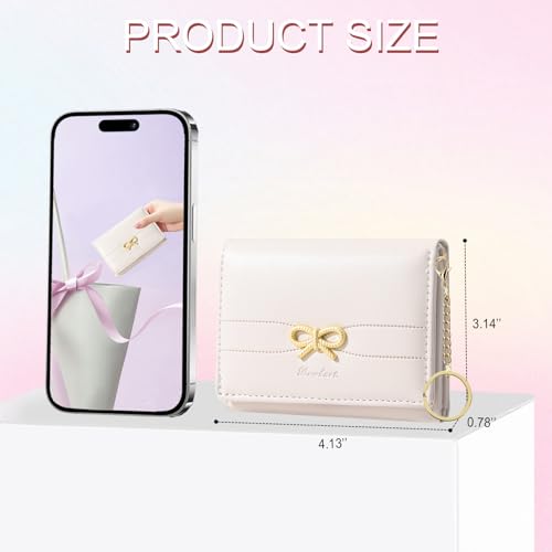 Sunwel Fashion Cute Coquette Bow Wallet with Key - Image 2