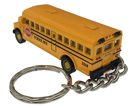 KiNSFUN Classic Mini School Bus 2.5 Inches Die Cast Metal Model Key… - Image 3