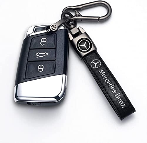 Genuine Leather Car Key Chain for Mercedes Benz AMG A - Image 2