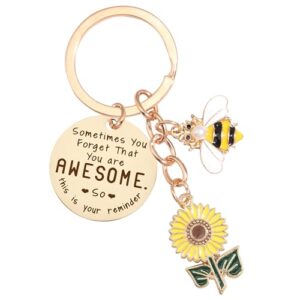 Sunflower Keychains Inspirational Gifts for Women