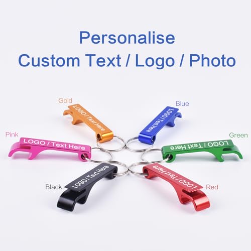 100pcs Personalized Bottle Opener Keychain Bulk, Custom Text/Logo/Photo - Image 3