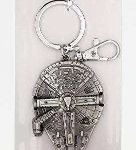 Disney Star Wars Millennium Falcon Pewter Key Ring,Silver ,Large
