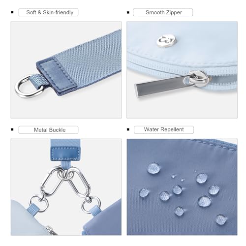 Mini Zip Around Dual Pouch Wristlet With 2 Straps Wristlet Keychain Wallet… - Image 5