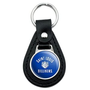 GRAPHICS & MORE Black Leather Saint Louis University Billiken Keychain
