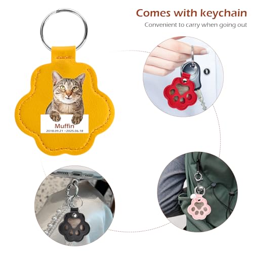 softum Cat Dog Hair Keychain 6pcs, Cat Fur Memory Charm, Dog Hair… - Image 4