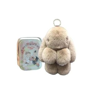 RWSEFK Bunny Keychain with Box, Bunny Keychain with Tin, BunnyCute Plush Key…