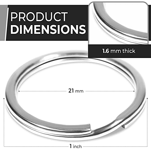 CREST 5 pcs Surgical and Marine Grade Stainless Steel Split Ring for… - Image 2