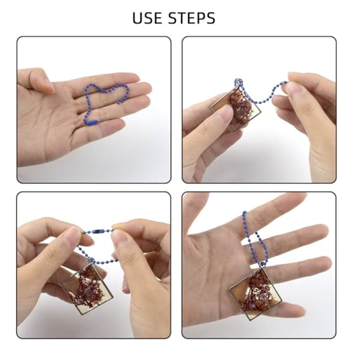 100 Pcs Ball Bead Chain Ball Chain Keychain Dog Tag Necklace Chains… - Image 5