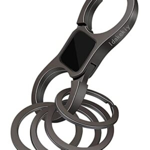 Idakekiy Key Chain Quick Release Spring with 4 Key Rings Heavy Duty…