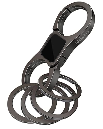 Idakekiy Key Chain Quick Release Spring with 4 Key Rings Heavy Duty…
