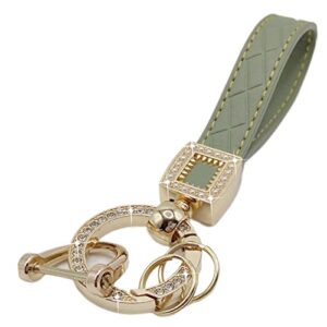 Daemson Microfiber Leather Car Keychain, Bling Diamond Keychains for Women, Universal Car…