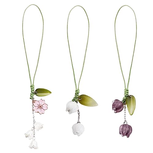 CHAOYUN 3 Pcs Tulip Flower Mobile Phone Pendant, Decorative Charms for Cellular…