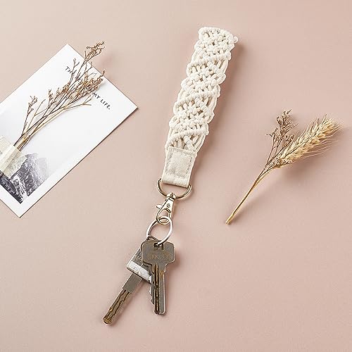 Mkono Macrame Key Chain Cute Keychain Wristlet Lanyard Boho Woven Wrist Lanyard… - Image 3