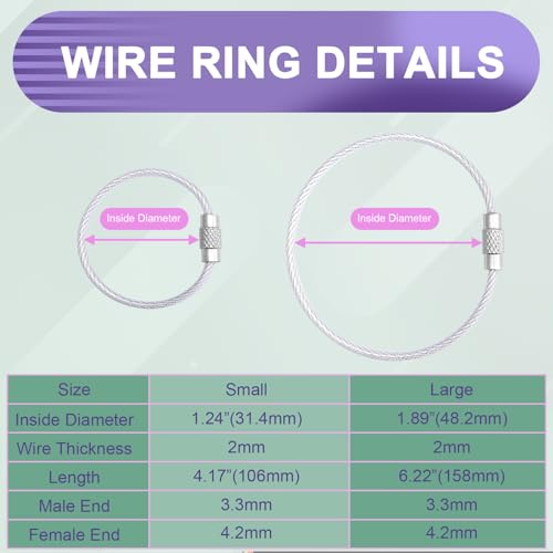 ManTangSun 12 Pack Keychain Flexible Rubber Key Ring Luggage Tag Cable Loops… - Image 6