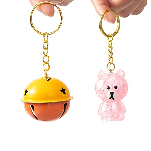 Key Chains Bulk,100Pcs Keychain Rings Metal Key Ring Gold Key Ring with… - Image 6