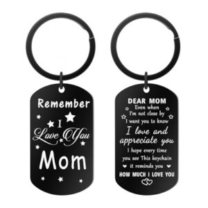 JNEWIN Reminder I Love You Mom Keychain, Mothers Day gifts from Daughter…