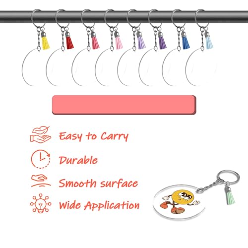 RAINFLOW 120PCS Clear Acrylic Keychain Making Kit - Image 2