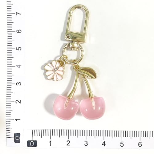 SWJEWEL Flower Keychain 3pcs Sakura Set Black White Pink Small Cherry Blossom… - Image 7