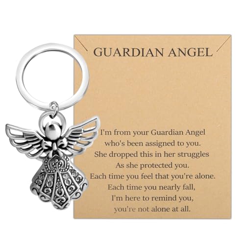 BNQL Guardian Angel Keychains 3 PCS Angel Charm Keychain Key Ring Guardian… - Image 4