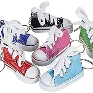 3 Inch Chuck Sneaker Shoe Keychains. Assortments May Vary. Set of 12.