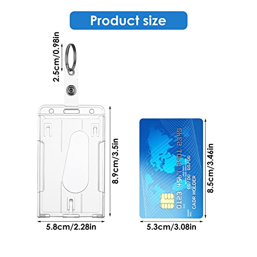TIESOME ID Card Badge Holder with Keyring, 2 Pack Heavy Duty Badge… - Image 3