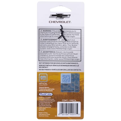 Plasticolor 004577R01 Chevrolet Textured Black and Chrome Bowtie Enamel Key Chain - Image 3