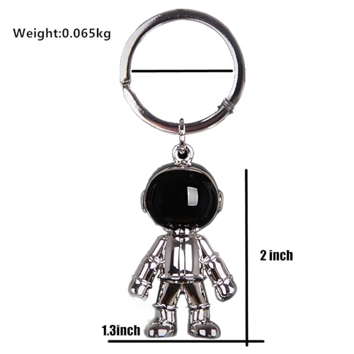 MUAMAX Sliver Spaceman Keychains for Men Creative Astronaut Spacemen Car Key Chain… - Image 2