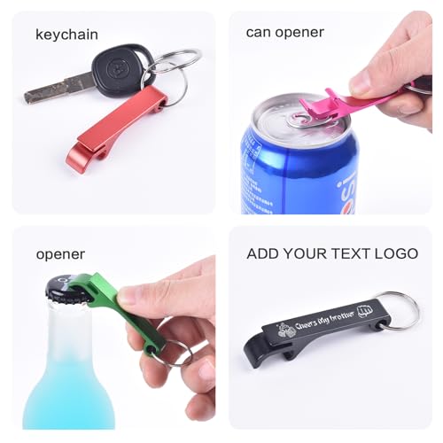 100pcs Personalized Bottle Opener Keychain Bulk, Custom Text/Logo/Photo - Image 4